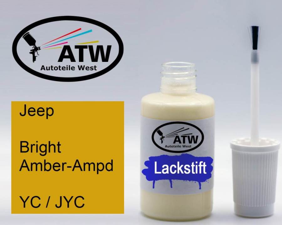 Jeep, Bright Amber-Ampd, YC / JYC: 20ml Lackstift, von ATW Autoteile West.